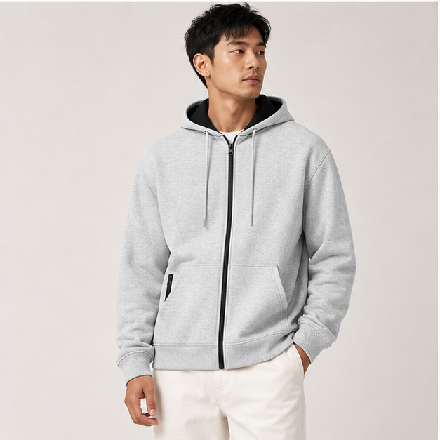 Men's Zip Up Hooded Sweatshirt Casual Long Sleeve Hoodies Fashion Drawstring Sweatshirts with Kanga Pockets - image 3