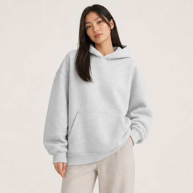 Women's Oversized Soft Fleece Pullover Hoodie for Streetwear and College - image 3